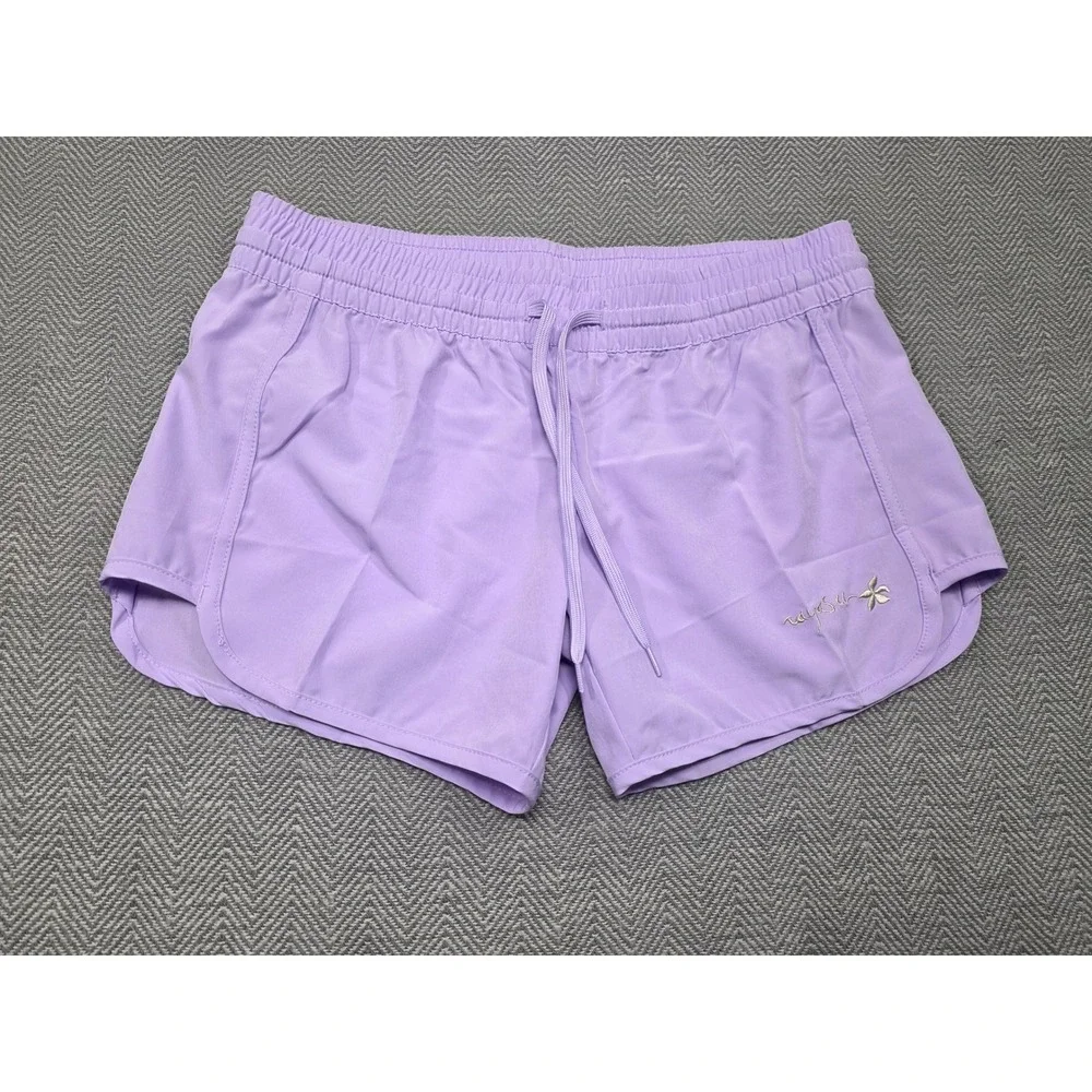 Raya Sun Womens Purple Dolphin Hem Athletic Running Shorts Size S Small Lavender - Picture 2 of 11